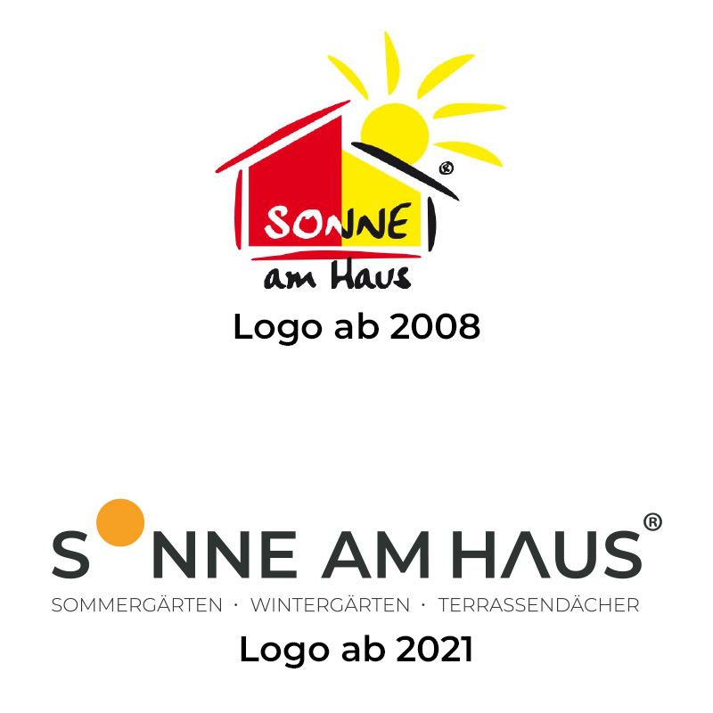 Altes und neues Sonne am Haus Logo